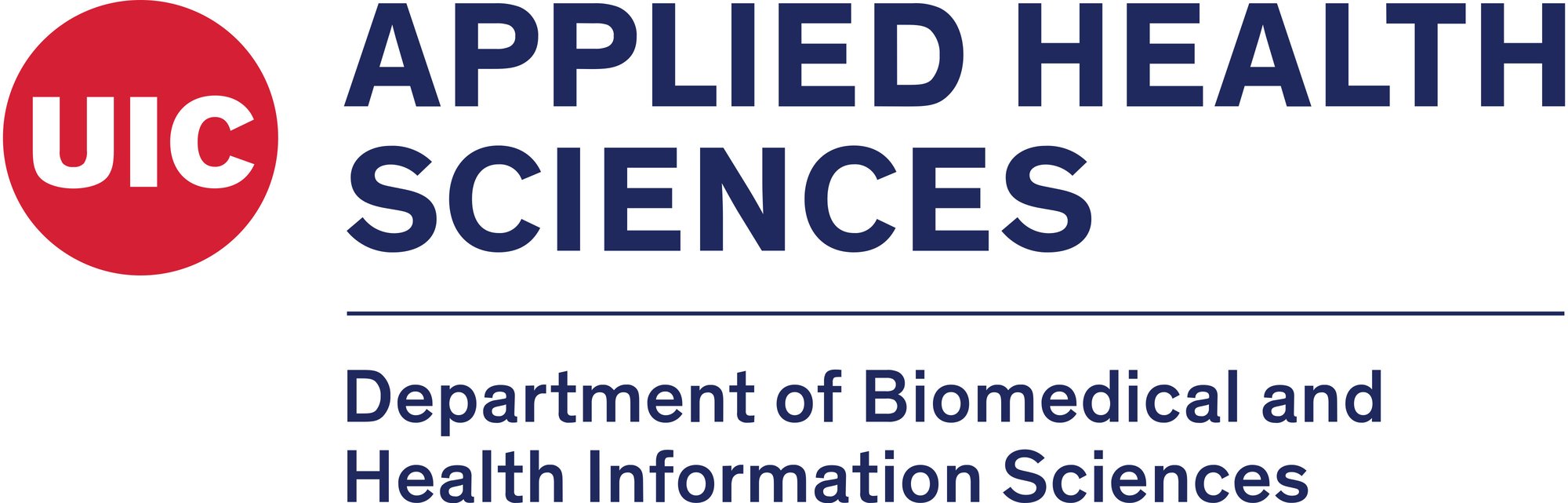 UIC Applied Health Sciences Department of Biomedical and Health Information Sciences logo
